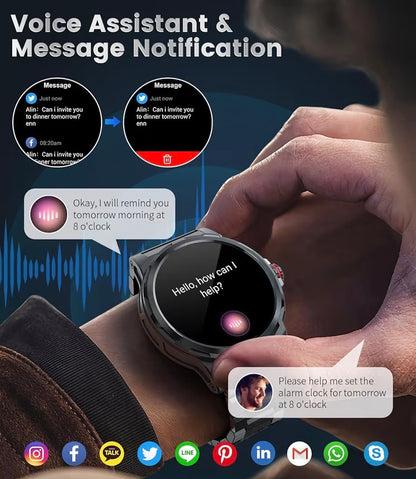 LIGE Smart Watch for Men 1.43 AMOLED Bluetooth Calling 110+ Sports