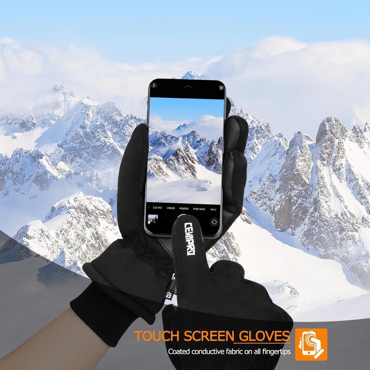 Thermal Gloves Coldproof Winter Gloves Men Women Touch Screen 3M Thinsulate Ski Glove for Snowboarding Running Driving Hiking Working Outdoor