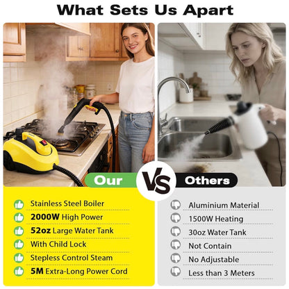 5 Bar Steam Cleaner with 26 Accessories