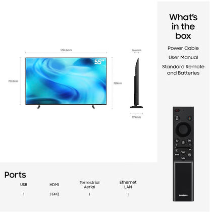 Samsung 55-Inch U7020H Crystal UHD 4K Smart TV HDR10+ Vision AI 2026