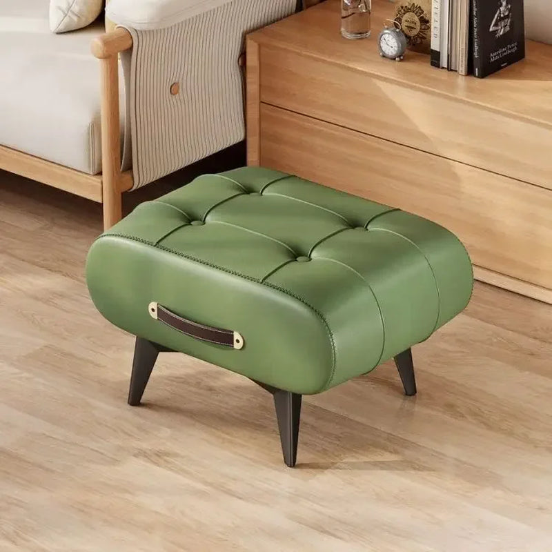 Shoe Changing Stool, Doorstep, Living Room Soft Bag, Minimalist Sofa, Footstool, Light Luxury Leather Art, Low Stool