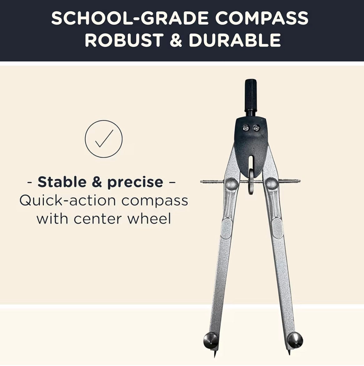 CALCUSO Geometry Set PRO with Compass & Protractor Blue Case