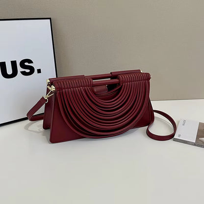 Branded Luxury Evening Clutch Purse for Women Noodles Design Golden Crossbody Bag for Wedding Dinner Party Designer Handbag 2025