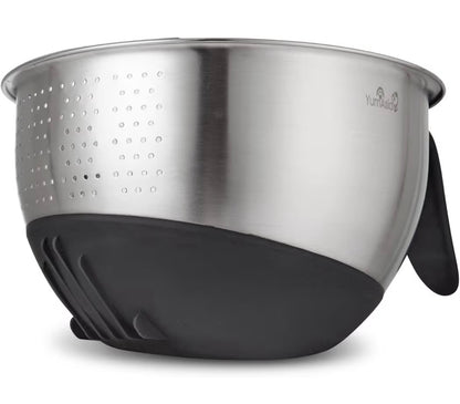Yum Asia 304 Stainless Steel Rice Washing Bowl 22cm Silicone Base