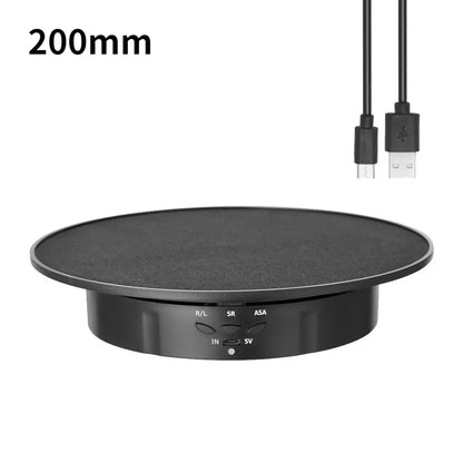 360-Degree Electric Rotating Display Stand with Remote Control for Jewelry, Photography, and Video - 7.87 Inch, Adjustable in 3 Positions