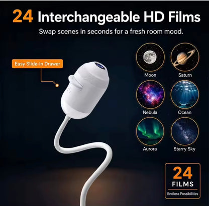 USB Starry Sky Projector Night Light 360° Adjustable Galaxy Lamp