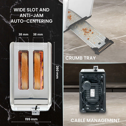Toastley Smart Toaster 2 Slice with Screen Touch Control
