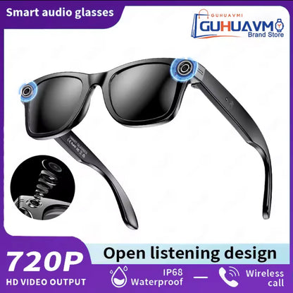 2026 AI Smart Glasses 8MP Camera Translation Bluetooth Sunglasses