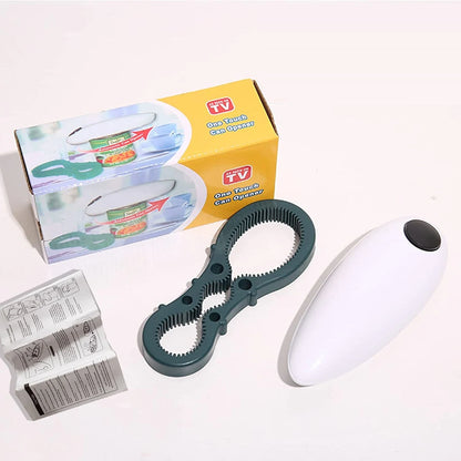 Electric Can Opener Easy and Easy to Open Cans and Bottles Complimentary 8-Character Bottle Opener (Self Provided 2 AA Batteries
