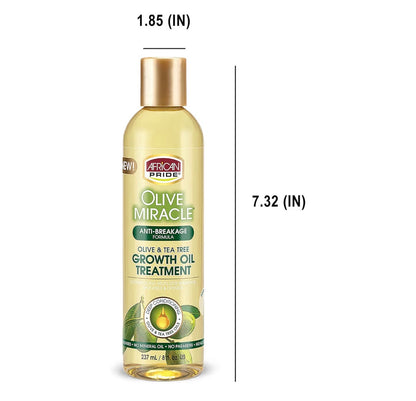 African Pride Olive Miracle Growth Oil 237ml | Anti-Breakage Hair Oil