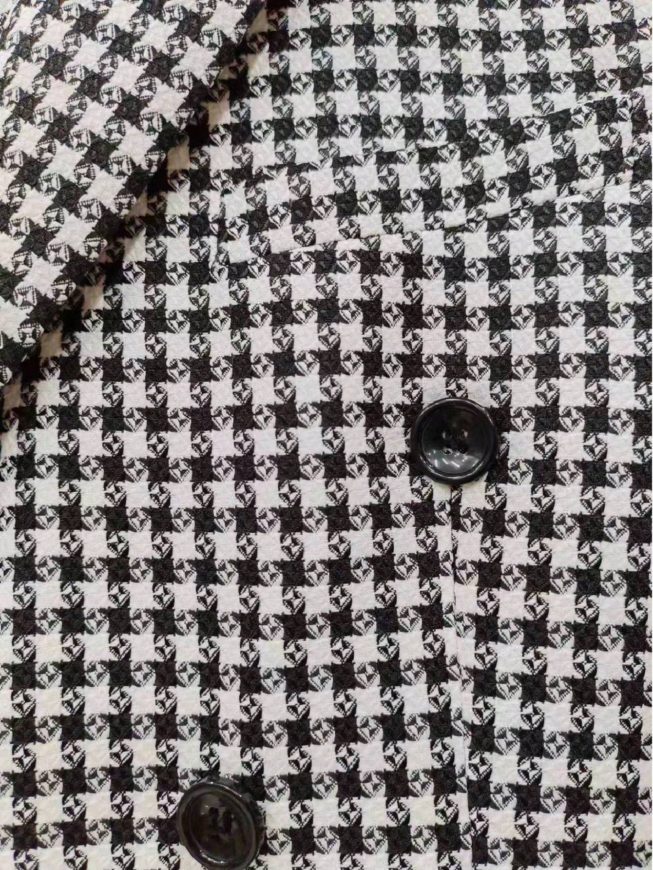 I Finelong Fashionable Casual Houndstooth Patterned Suit Jacket for Men, Suitable for Commuting and Going Out