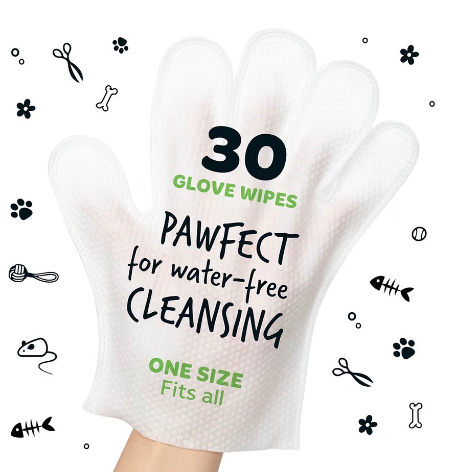 BUGALUGS Dog Grooming Glove Wipes 30 Pack