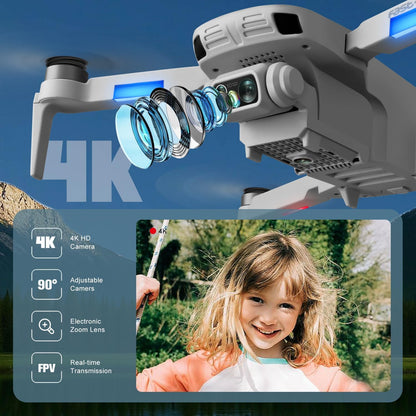 F8 GPS Drone with Dual Camera for Beginners, RC Quadcopter Foldable Drones with Brushless Motor, Intelligent Follow Mode, Headless Mode,3-Speed Modes, Aircrafts Toys Gifts for Kids and Adults