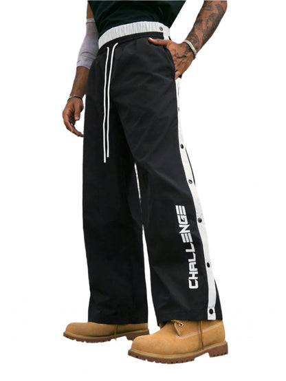 AXEPEAK Multi-Size Fashionable Street Style Wide Leg Pants for Men