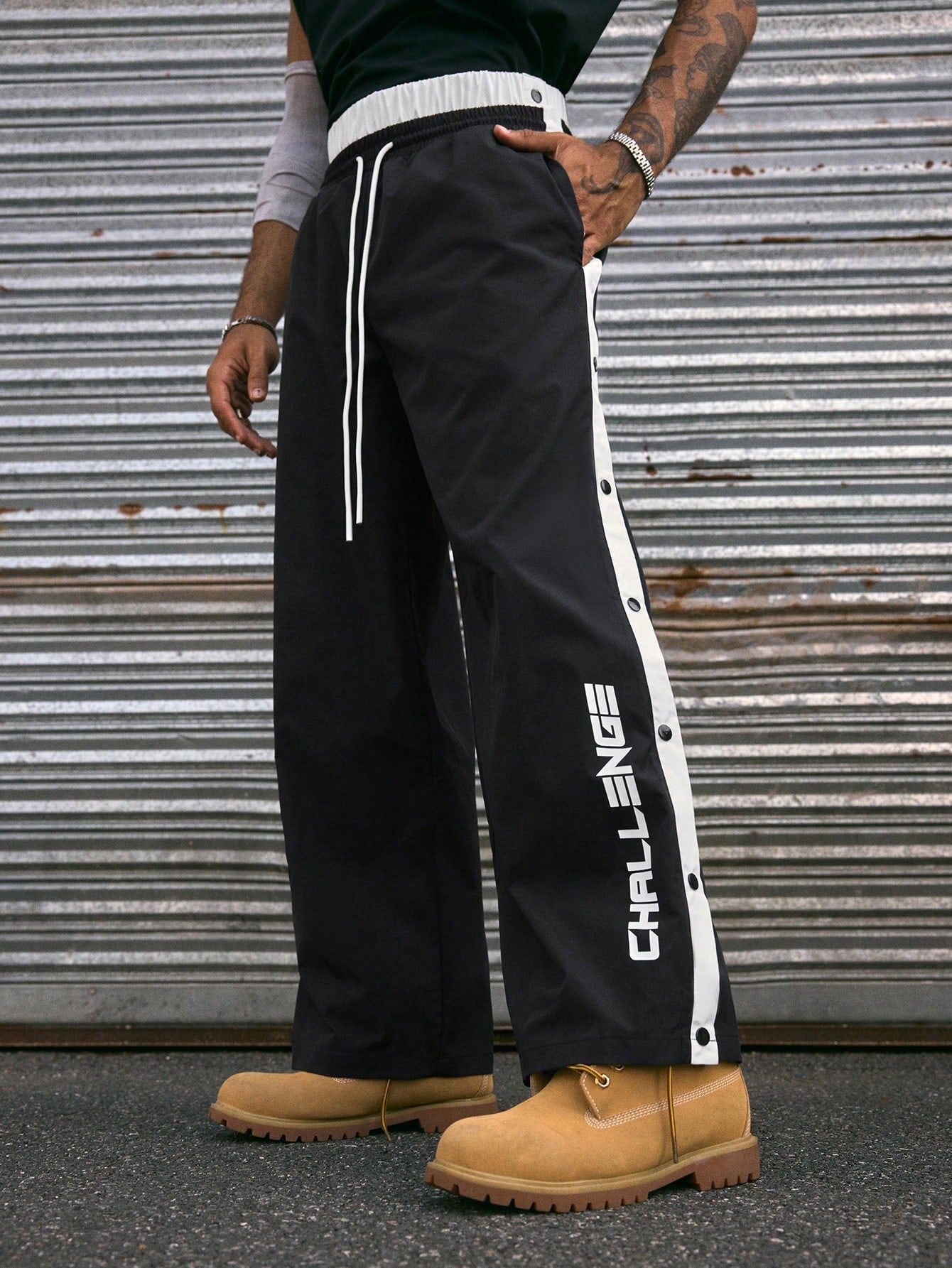 AXEPEAK Multi-Size Fashionable Street Style Wide Leg Pants for Men
