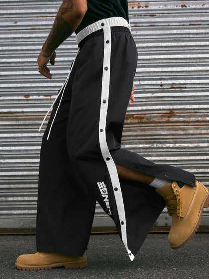 AXEPEAK Multi-Size Fashionable Street Style Wide Leg Pants for Men