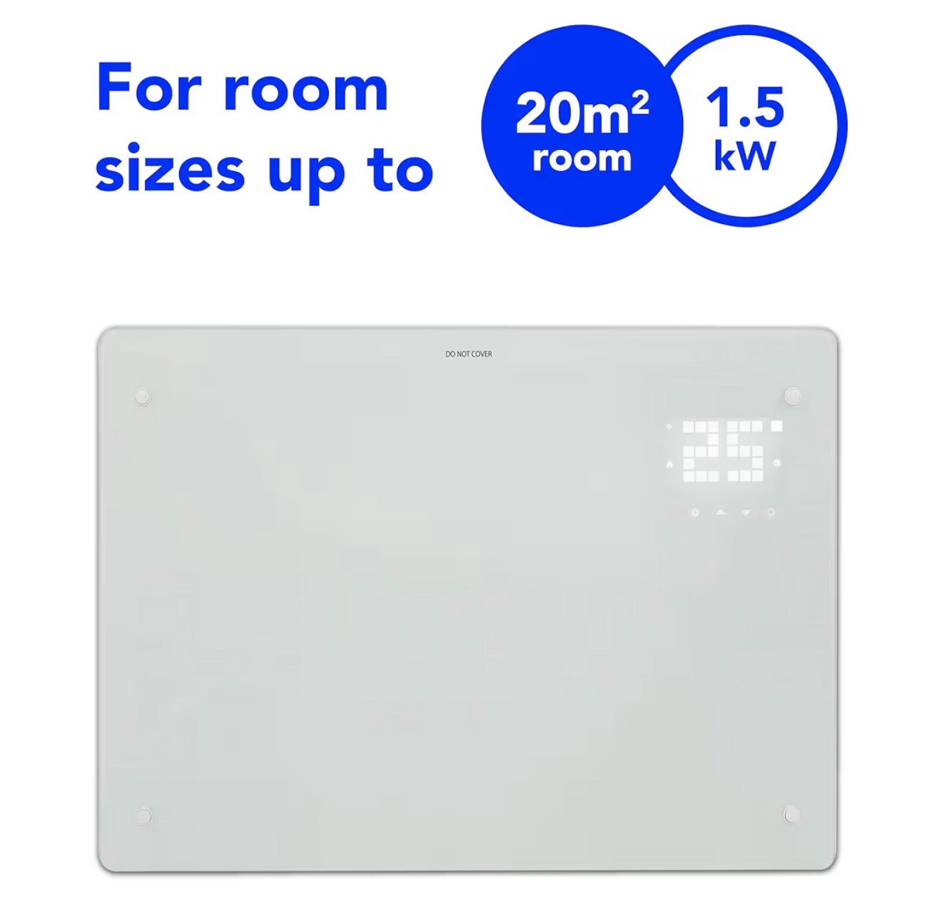 Devola Wifi Enabled Smart Electric Glass Panel Heater 1500W | Wall Mounted Radiator & Free Standing Low Energy Heater, Works With Alexa | Lot 20 complaint, DVPW1500G