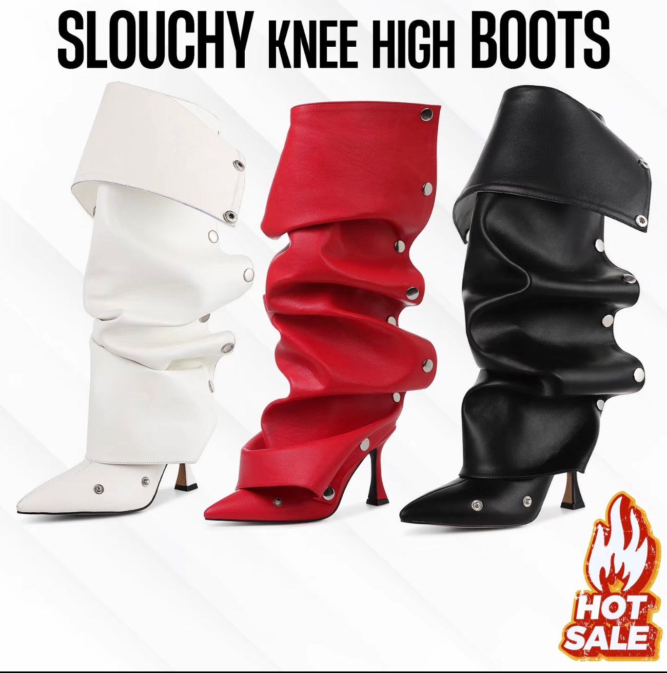 Women’s Knee High Slouchy Shark Boots