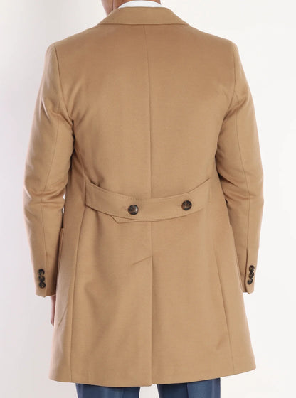ICONY Scarface III - Camel Double Breasted Overcoats by , London