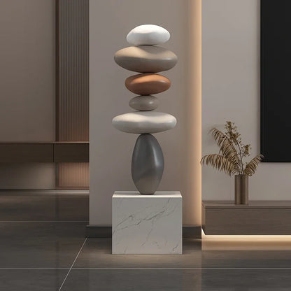 Home Decor Luxury Stones Fortune Turns Statue Living Room Ornament Floor Sofas Decorative Art Nordic Housewarming Gifts