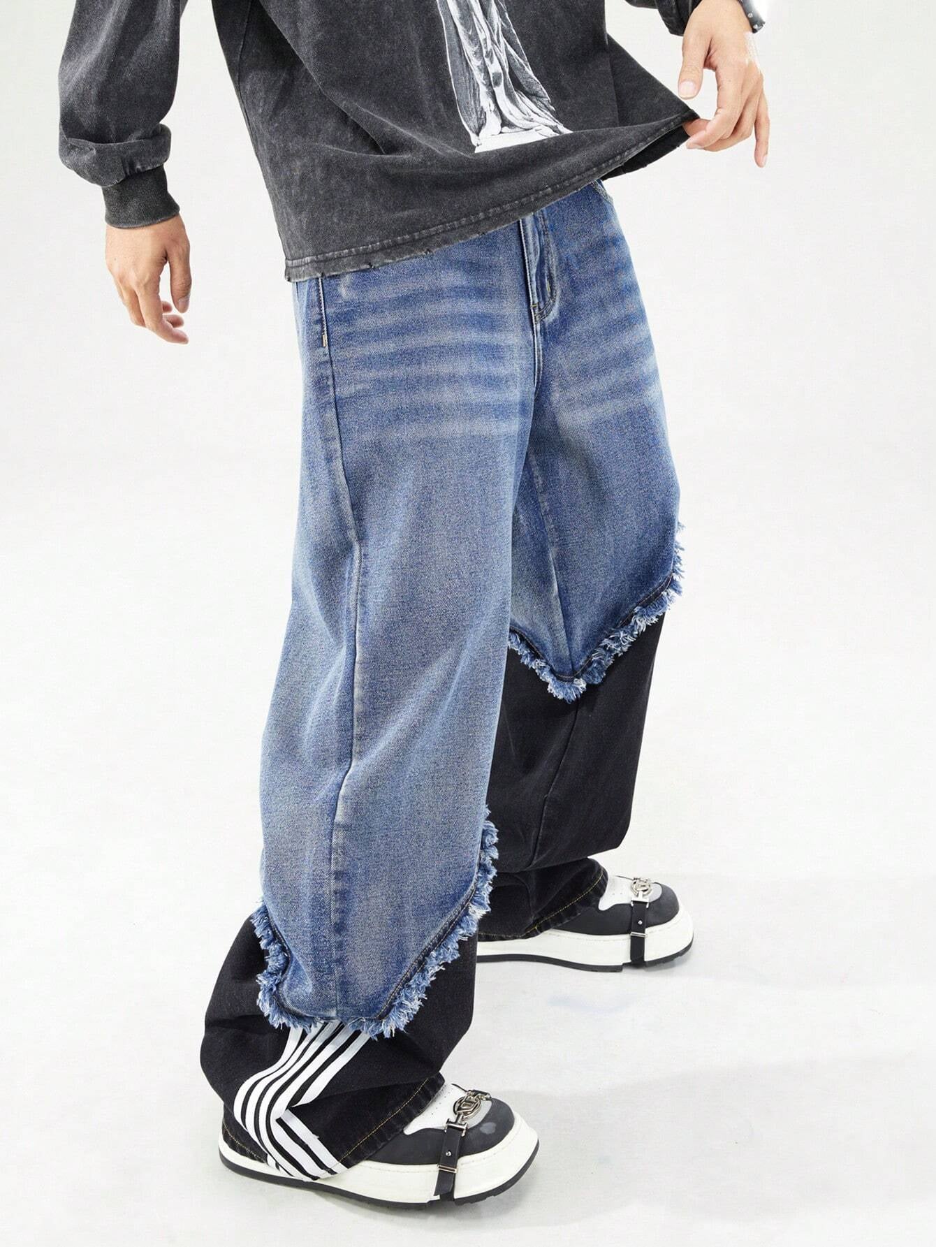 ROMWE MEN Prep Men'S Casual Denim Jeans, Simple & Fashionable for Everyday Wear