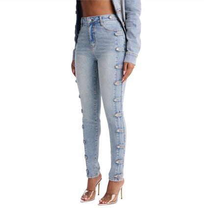 Total Surrender High Rise Stretch Skinny Jeans Light Wash