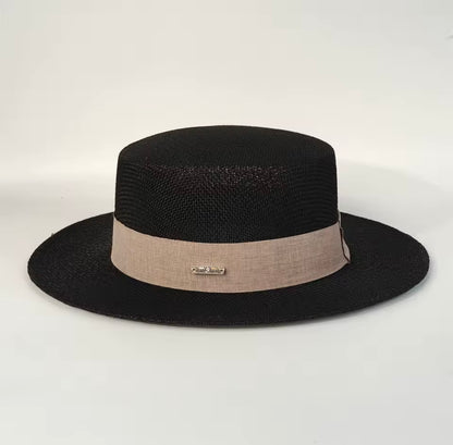 2026 Beach Straw Hat for Women Wide Brim UV Protection Boater Style Summer Hat
