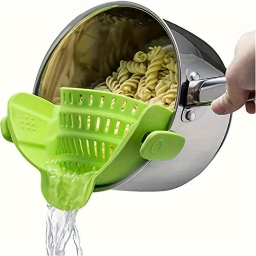 Versatile ClipOn Plastic Strainer for Kitchen Pots