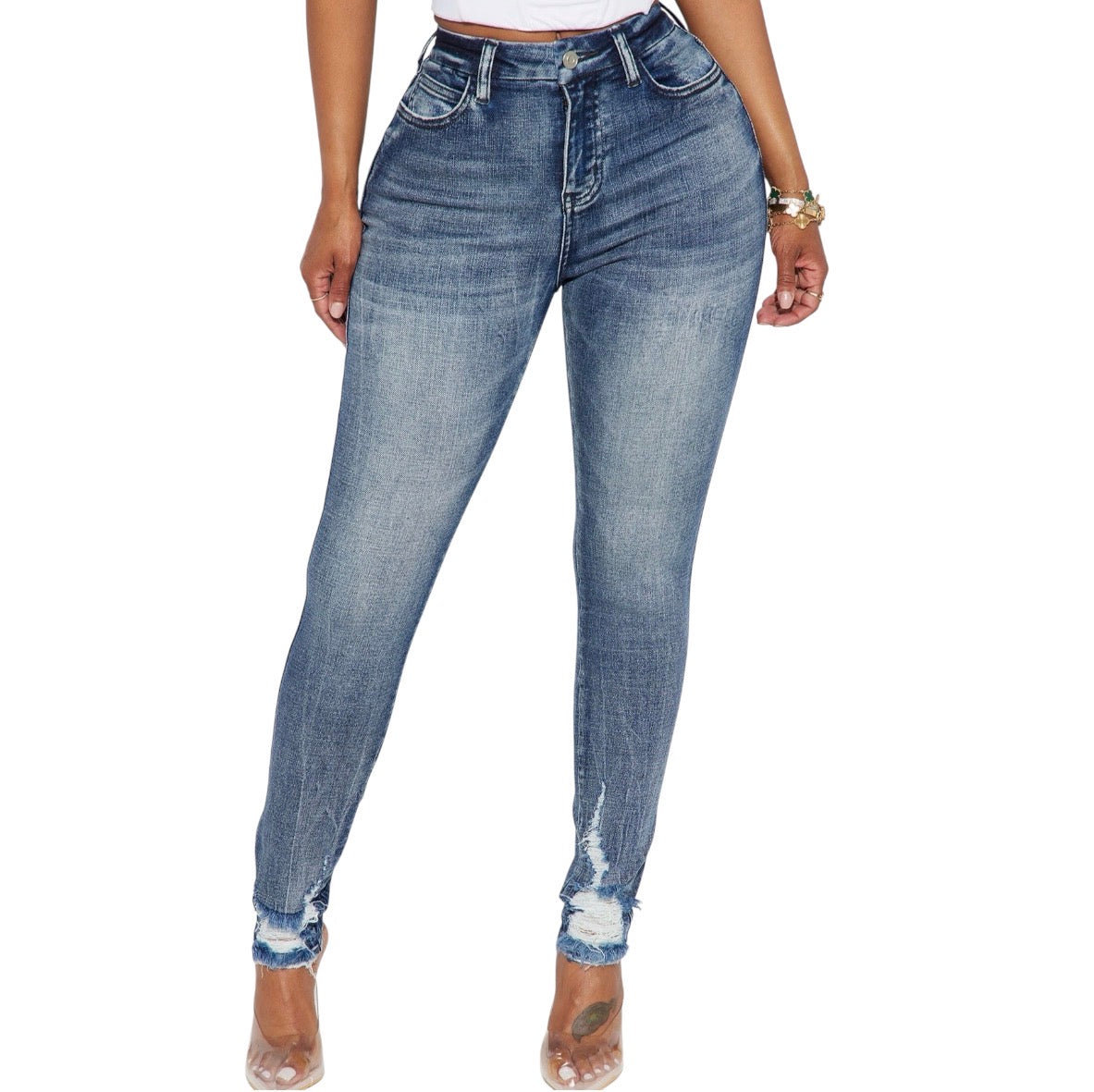 Long Story Short Sculpting Stretch Skinny Jeans Medium Wash