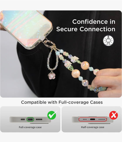 Phone Charm Wrist Strap for Women Detachable Anti-Theft Phone Lanyard