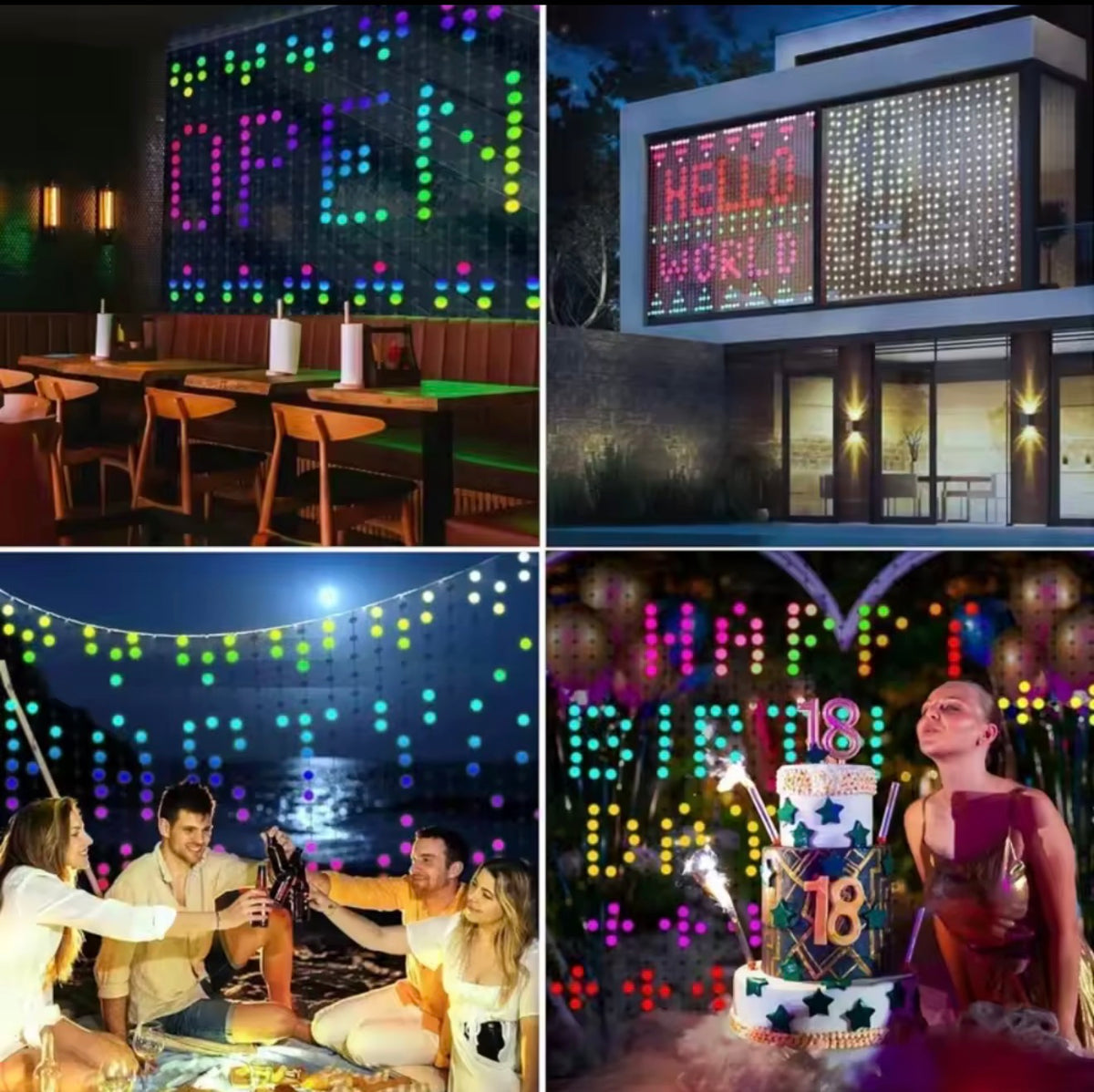 2026 Christmas LED Curtain Fairy Lights APP Control Waterproof DIY
