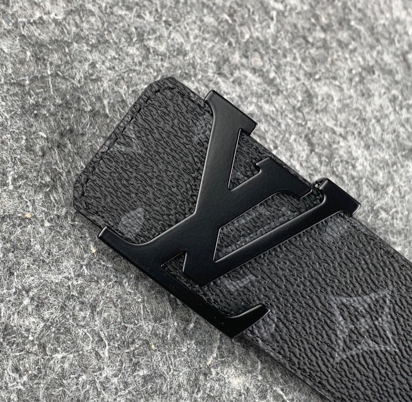 LV Initiales 40mm Belt 'Matte Black'