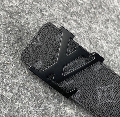 LV Initiales 40mm Belt 'Matte Black'
