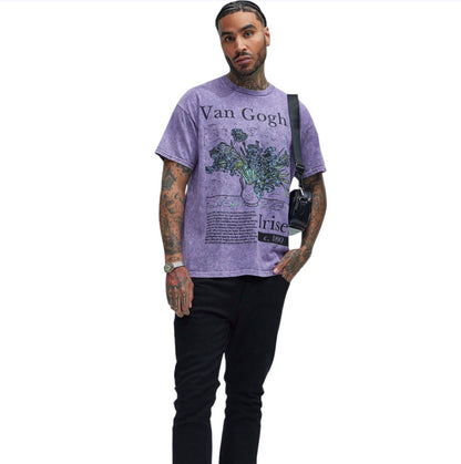 Vincent Van Gogh Irises Short Sleeve Tee Purple