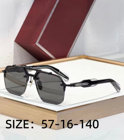 Square Sunglasses Double Titanium Frame Refined Business Style High Quality UV400 Unisex Gift