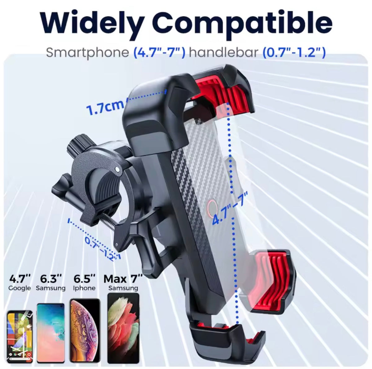 Joyroom Universal Bike Phone Holder 4.7 to 7 Inch 360° Shockproof