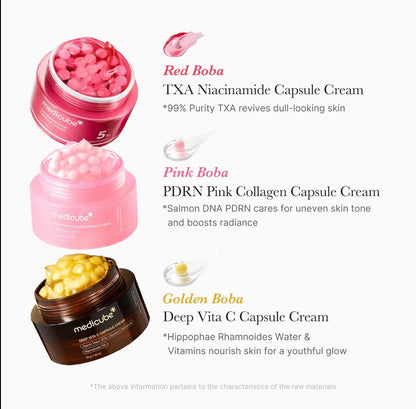 medicube Deep Vita C Capsule Cream Golden Boba Vitamin Cream