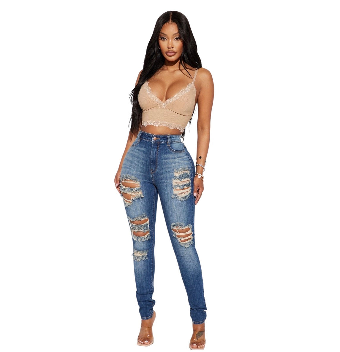 Tough It Up Stretch Skinny Jeans Dark Wash