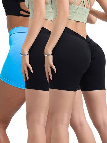 3-Pack High-Waisted Butt-Lifting Yoga Shorts – Sculpt, Lift & Move Freely