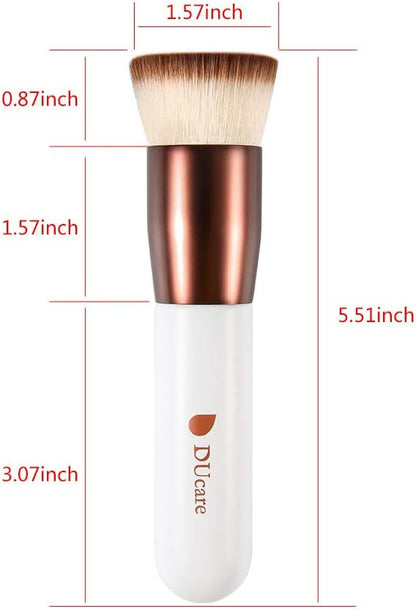 Foundation Brush Kabuki Make up Brush Flat Top Makeup Brushes Perfect for Blending Liquid, Cream or Flawless Powder Cosmetics - Buffing, Stippling, Concealer