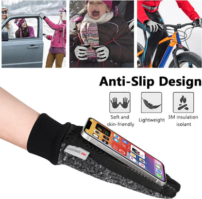 3M Thinsulate Winter Gloves - Men & Women, -10°F Thermal, Touchscreen, Anti-Slip, Cycling, Skiing, Running, Hiking, Driving, Outdoor Sports