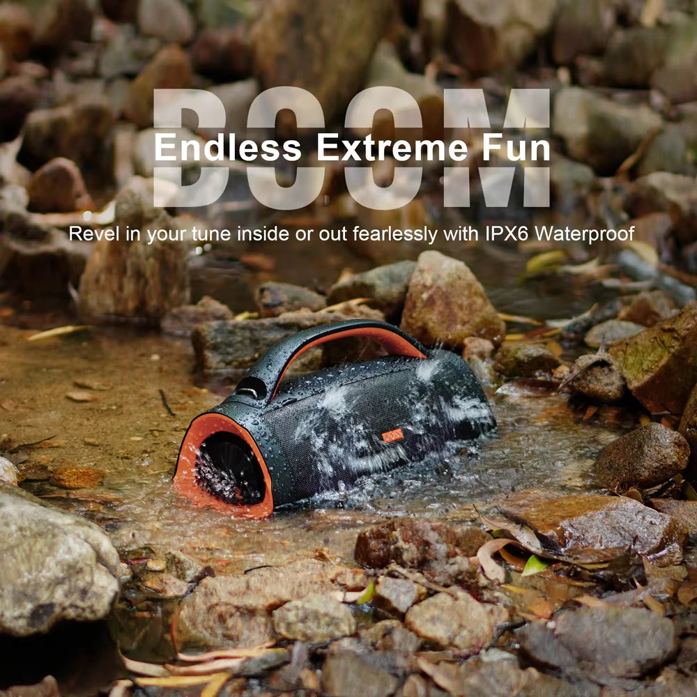 DOSS Extreme Boom Pro 100W Bluetooth Speaker - Premium Stereo Sound with IPX6 Waterproof Design for Outdoor Adventures