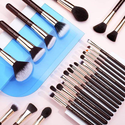 Makeup Brushes Set Professional, 25PCS Premium Natural Powder Foundation Eyeshadow Blending Concealer Blush Highlight Labeled Brushes, T280