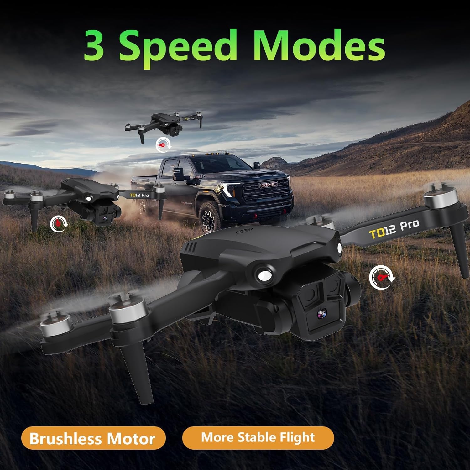 Drone for Beginners, Drone with Camera 4K Foldable Mini Drones with Optical Flow Positioning, Headless Mode, One-Key Takeoff/Landing, Brushless Motor Drones for Adults, TD12PRO