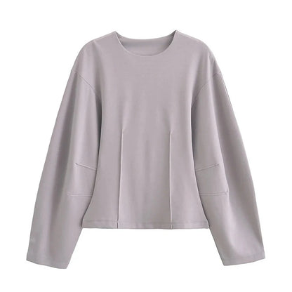 Women'S Two Pieces Set Pant Sets Crop Long Sleeve Sets Elegant Women'S Suits High Waist Wide Leg Trousers Outfit Streetwear