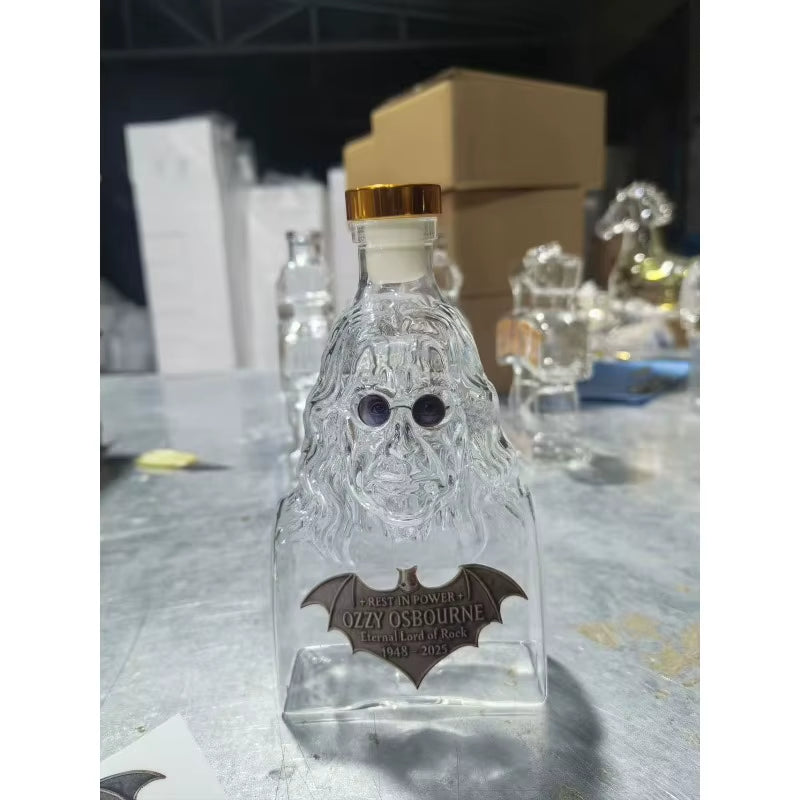 Ozzy Osbourne Whiskey Bottle Back to the Beginning Commemorative Whiskey Wine Bottle Home Decor Statue Collection Crafts