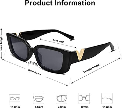 2-Piece Vintage Retro Sunglasses Set for Men and Women - 90s Trendy Styles (Black and Beige)