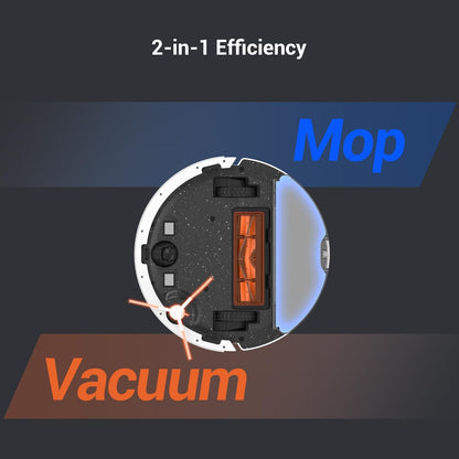 RE5 plus Robot Hoover Mop, 4L Self Emptying Station, 4000 Pa, Carpet Detection, Lidar Obstacle Avoidance, Self-Charging, Clean 300㎡, Wifi APP Control, Pet-Friendly, Robot Vacuum, Voice Assistant