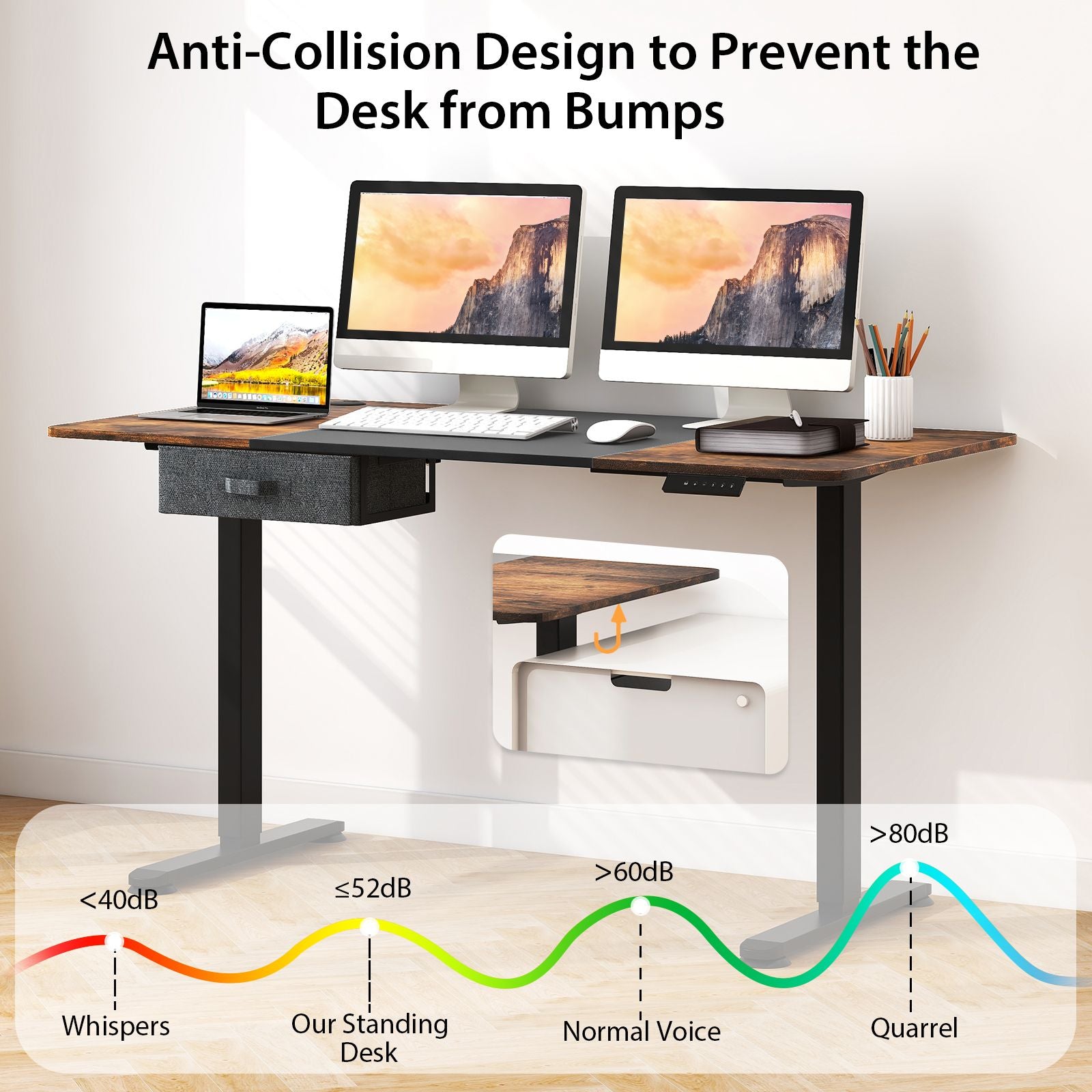 Electric Height-Adjustable Standing Desk with Integrated USB Charging: Enhance Your Workspace Comfort and Productivity