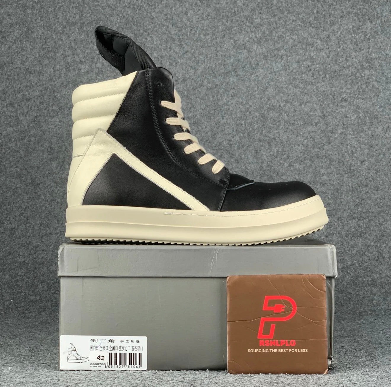 Rick Owens Wmns Strobe Geobasket High 'Black Milk'